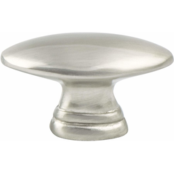 Berenson Advantage Plus 6, 1-7/16 Inch Length, Contemporary Brushed Nickel Cabinet Knob, Zinc Material