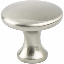 Berenson Advantage Plus 7, 1-1/8 Inch Diameter Brushed Nickel Cabinet Knob, Contemporary Style, Zinc Material