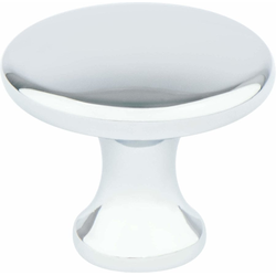 Berenson Advantage Plus 7, 1-1/8 Inch Diameter Polished Chrome Cabinet Knob, Zinc Material, Contemporary Style