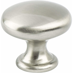 Berenson Advantage Plus 7 Contemporary 1-1/4 Inch Diameter Brushed Nickel Cabinet Knob, Perfect for Modern and Residential Cabinets