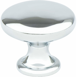 Berenson Advantage Plus 7, 1-1/4 Inch Diameter Polished Chrome Cabinet Knob, Contemporary Style, Aluminum Material