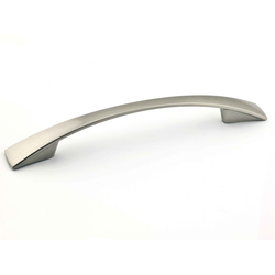 Bromont 3-25/32 Inch Center to Center Contemporary Cabinet Pull, Brushed Nickel