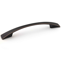 Bromont 3-25/32 Inch Center to Center Contemporary Cabinet Pull, Brushed Oil-Rubbed Bronze