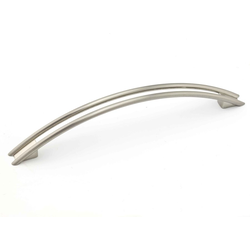 Valcourt 5-1/32 Inch Center to Center Contemporary Cabinet Pull, Brushed Nickel