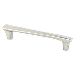 Berenson Fluidic 5-1/16 Inch Center to Center Brushed Nickel Cabinet Pull, Modern, Handle, Satin Nickel Finish, Zinc Material