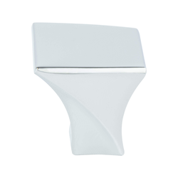 Berenson Fluidic 1-3/16 Inch Length Polished Chrome Cabinet Knob, Zinc Material, Contemporary Style, Uptown Appeal Series