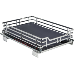 14-1/2 Inch Width Storage with Style Wire Pullout Basket, Polished Chrome, Min. Cabinet Opening: 15 Inch Width