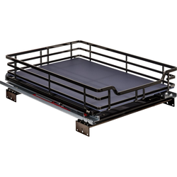 14-1/2 Inch Width Storage with Style Wire Pullout Basket, Black Nickel, Min. Cabinet Opening: 15 Inch Width