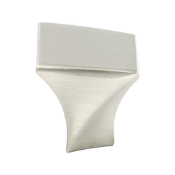 Berenson Fluidic 1-3/16 Inch Length Brushed Nickel Cabinet Knob, Contemporary Zinc Material with Unconventional Design