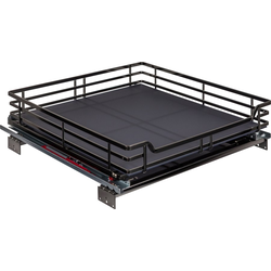 19-9/16 Inch Width Storage with Style Wire Base Pullout, Black Nickel, Min. Cabinet Opening: 21 Inch Width