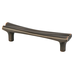 Berenson Puritan 3-3/4 Inch Center to Center Verona Bronze Cabinet Pull, Artisan Style Zinc Material