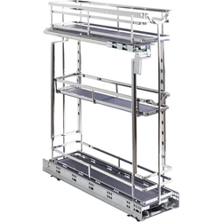 5-15/16 Inch Width Storage with Style Wire Base Pullout, Polished Chrome, Min. Cabinet Opening: 6 Inch Width