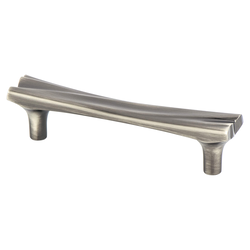 Berenson Puritan Artisan Style 3-3/4 Inch Center to Center Brushed Tin Cabinet Pull, Zinc Material, Series: Mix and Match