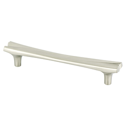 Berenson Puritan 5-1/16 Inch Center to Center Brushed Nickel Cabinet Pull, Artisan Style Zinc Material