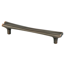 Berenson Puritan 5-1/16 Inch Center to Center Verona Bronze Cabinet Pull, Artisan Style Zinc Material