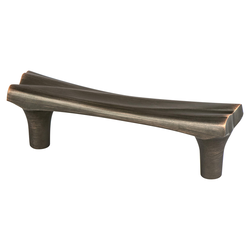Berenson Puritan 3 Inch Center to Center Verona Bronze Cabinet Pull, Artisan Style Zinc Material