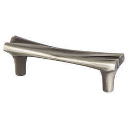 Berenson Puritan 3 Inch Center to Center Brushed Tin Cabinet Pull, Artisan Style Zinc Material
