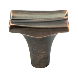Berenson Puritan 1-5/16 Inch Length Verona Bronze Cabinet Knob, Artisan Style Zinc Material with 8-32 Tap