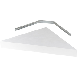17 Inch Width Corner Floating Shelf, White