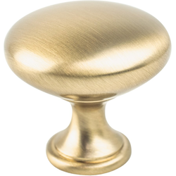 Berenson Traditional Advantage One 1-1/8 Inch Dia. Champagne Round Knob, Zinc Material, Traditional Style, Decorative Knob for Cabinets &amp; Furniture