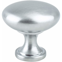 Berenson 1-1/8 Inch Diameter Advantage Knobs Round Knob, Satin Chrome, Traditional Style, Zinc Material, Perfect for Home Decor