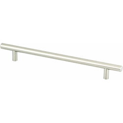 Berenson Advantage Plus 7 Transitional Brushed Nickel T-Bar Pull, 9-15/16 Inches Length, Steel Material, Perfect for Cabinets and Drawers