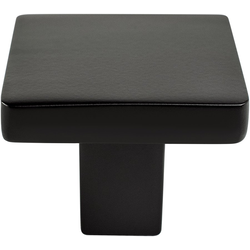 Berenson Contemporary Advantage One 1-1/8 Inch Length Matte Black Square Knob, Zinc Material, Modern Style