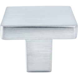 Berenson Advantage Knobs Square Knob, Satin Chrome, 1-1/8 Inch Length, Zinc Material, Contemporary Style, Ideal for Modern Decor