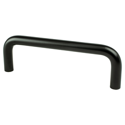 Berenson Advantage Wire Pulls, 3 1/2 Inch Center to Center, Contemporary Style, Matte Black Steel Pull for Cabinets and Fixtures