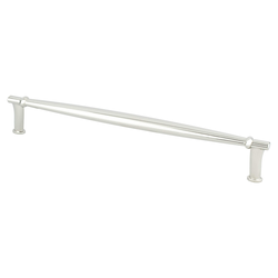 Berenson Dierdra 8-13/16 Inch Center to Center Polished Nickel Cabinet Pull, Zinc Material, Transitional Style, Classic Comfort Series