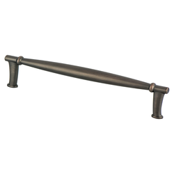 Berenson Dierdra 6-5/16 Inch Center to Center Verona Bronze Cabinet Pull, Transitional Style Zinc Material with Rounded Edges