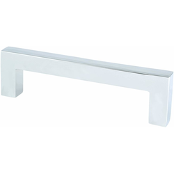 Berenson Contemporary Advantage One 3-3/4 Inch Center to Center Square Pull, Polished Chrome, Modern Handle for Cabinets