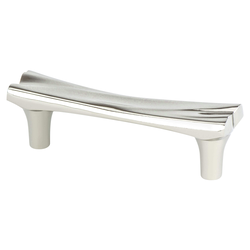 Berenson Puritan 3 Inch Center to Center Polished Nickel Cabinet Pull, Artisan Style Zinc Material