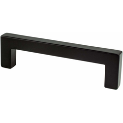 Berenson Contemporary Advantage One 3-3/4 Inch Center to Center Matte Black Square Pull, Ideal for Modern Cabinets