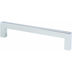 Berenson Contemporary Advantage One 5-1/16 Inch Center to Center Square Pull, Polished Chrome, Modern Handle for Cabinets