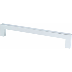 Berenson Contemporary Advantage One 6-5/16 Inch Center to Center Polished Chrome Square Pull, Perfect for Modern Cabinets