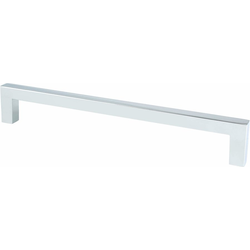 Berenson Contemporary Advantage One 7-9/16 Inch Center to Center Polished Chrome Square Pull, Modern, Streamlined Design for Cabinets