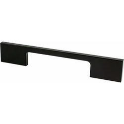 Berenson Contemporary Advantage Two 3-3/4 Inch Center to Center Matte Black Rectangle Pull, Ideal for Minimalist Designs