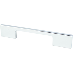 Berenson Contemporary Advantage Two 3-3/4 Inch Center to Center Polished Chrome Rectangle Pull, Ideal for Modern, Minimalist Designs