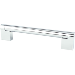 Berenson Contemporary Advantage Three 5-1/16 Inch Center to Center Bar Pull in Polished Chrome, Versatile Design for Modern and Traditional Settings
