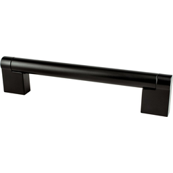 Berenson Contemporary Advantage Three 5-1/16 Inch CC Matte Black Bar Pull, Zinc Material, Modern Design, Ideal for Cabinets &amp; Fixtures