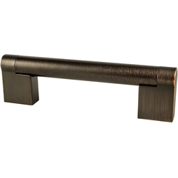 Berenson Contemporary Advantage Three 3-3/4 Inch Center to Center Verona Bronze Bar Pull, Zinc Material, Modern Style