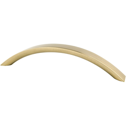 Berenson Contemporary Advantage Four 5-1/16 Inch Center to Center Flat Arch Pull, Champagne Finish, Modern Gold Handle for Cabinets and Furniture