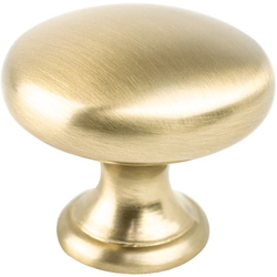 Berenson Contemporary Advantage Four 1-1/4 Inch Diameter Champagne Wide Round Knob, Modern, Gold, Aluminum Material, Ideal for Cabinets and Furniture