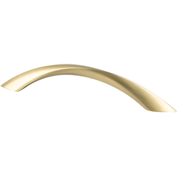 Berenson Contemporary Advantage Five 5-1/16 Inch Center to Center Twisted Arch Pull, Champagne Finish, Zinc Material, Modern Design