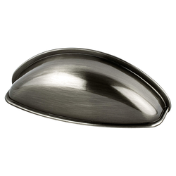 25% OFF Berenson Euro Moderno 2-1/2 Inch Center to Center Brushed Black Nickel Cabinet Cup Pull, Zinc Material, Transitional Style