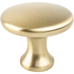 Berenson Contemporary Advantage Five 1-1/8 Inch Diameter Champagne Narrow Round Knob, Zinc Material, Modern Gold Finish