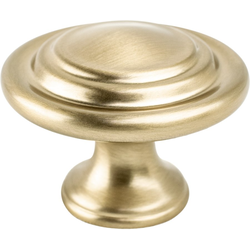 Berenson 1-5/16 Inch Diameter Traditional Advantage Four Round Knob, Champagne, Zinc Material, Classic Design, Ideal for Cabinets