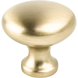 Berenson Traditional Advantage Four, 1-1/8 Inch Diameter Mushroom Knob in Champagne Finish, Zinc Material, Classic Design for Cabinets