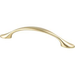 Berenson Transitional Advantage Three 3-3/4 Inch Center to Center Champagne Rounded End Pull, Zinc Material, Perfect for Cabinets